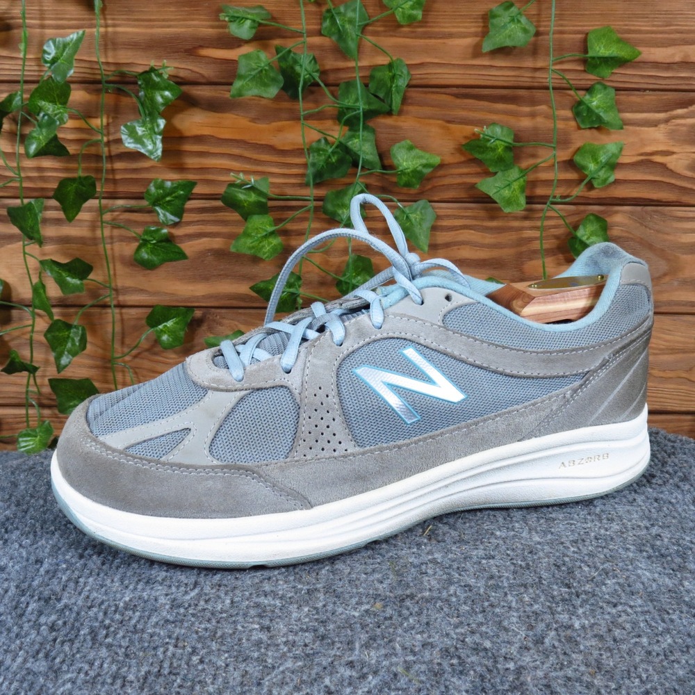 New‎ Balance 877 V1 Womens Walking Shoe 10.5 D Wide Fitness Silver Grey Blue